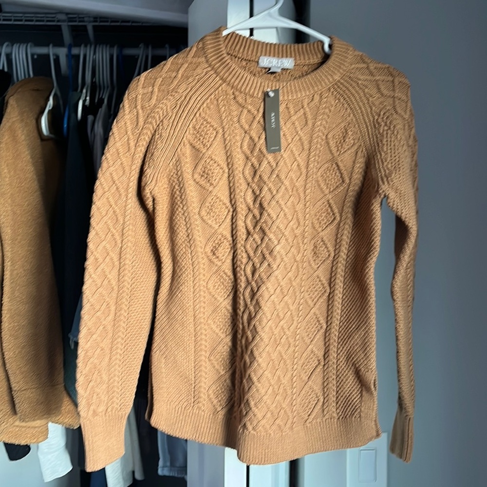 J. Crew Woven Rust Sweater, NWT - Picture 2 of 7